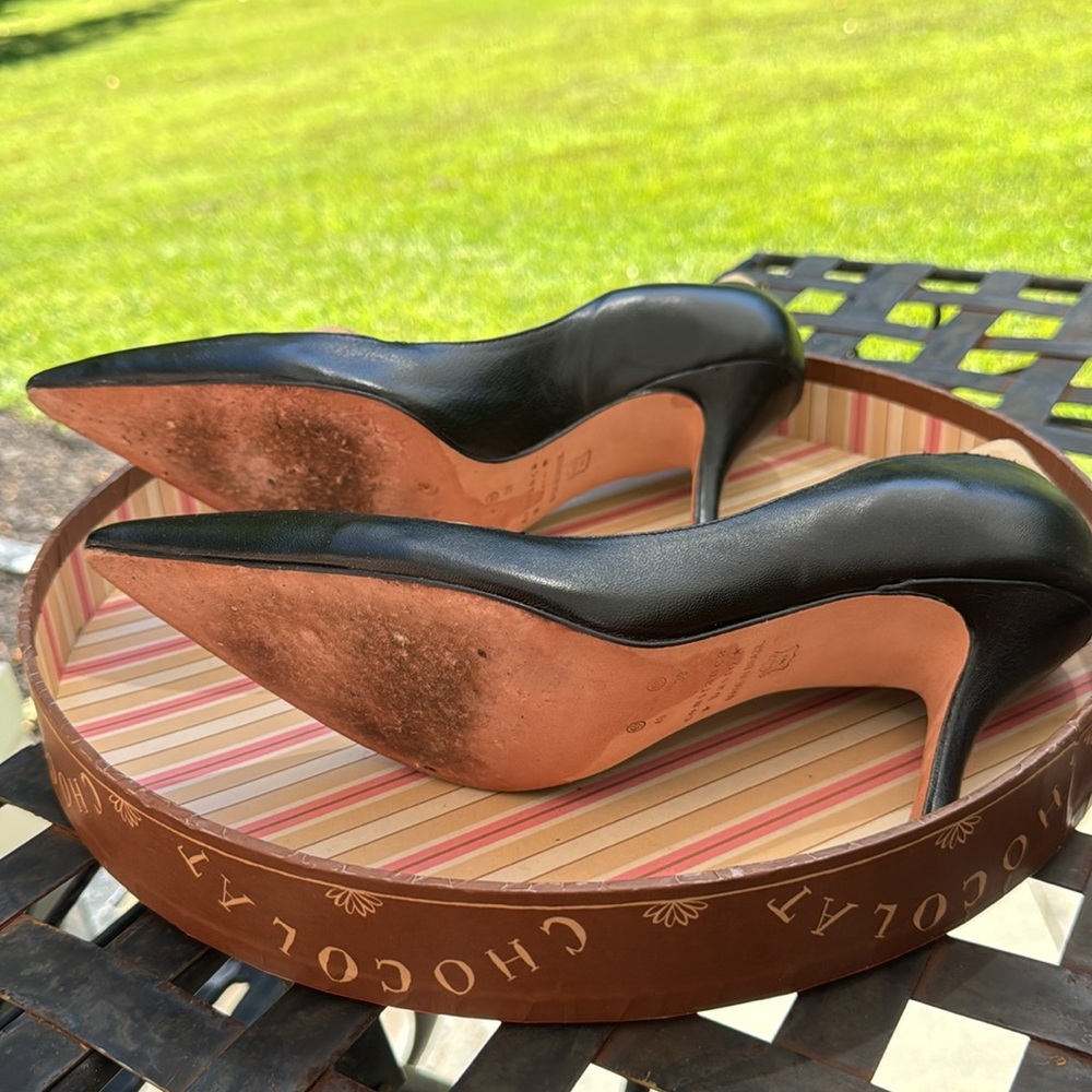 Constance basto  Black leather and Tan suede Heels - Picture 6 of 9